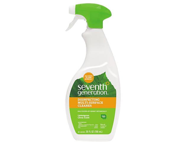 Seventh Generation 22810CT Disinfecting Spray Cleaner, 26 oz. Trigger Spray Bottle, 8/Carton