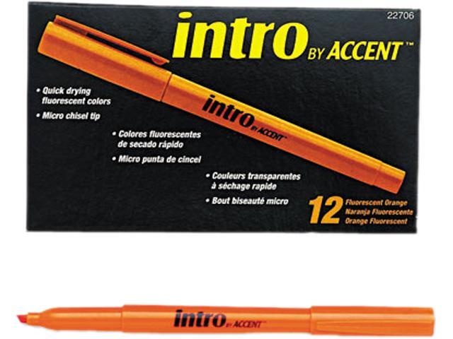 Paper Mate 22706 Intro Highlighters, Chisel Tip, Fluorescent Orange, 12/Pk