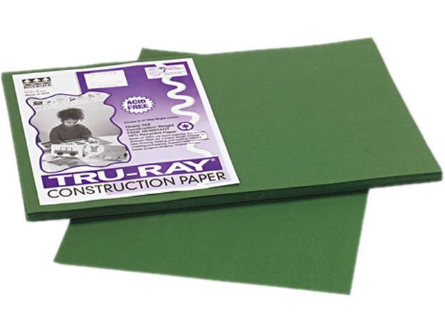 Pacon 103053 Tru-Ray Construction Paper, 76 lbs., 12 x 18, Dark Green, 50 Sheets/Pack