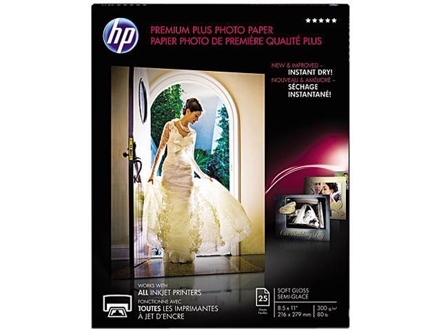 Hewlett-Packard CR671A Premium Plus Photo Paper, 80 lbs., Soft-Gloss, 8-1/2 x 11, 25 Sheets/Pack