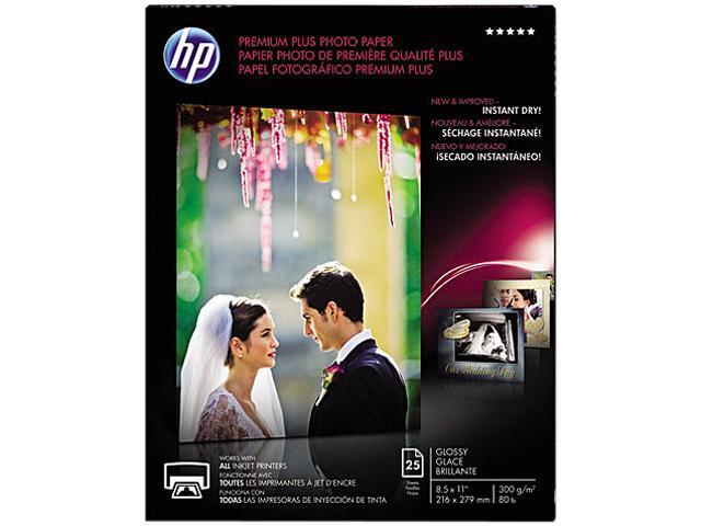 Hewlett-Packard CR670A Premium Plus Photo Paper, 80 lbs., Glossy, 8-1/2 x 11, 25 Sheets/Pack