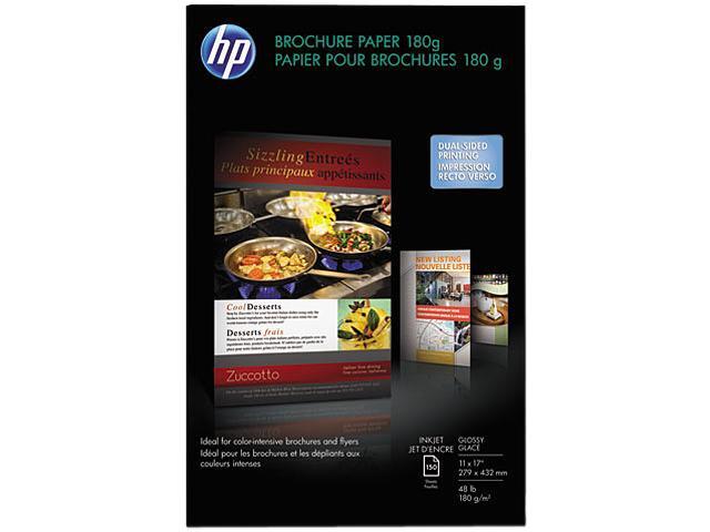 Hewlett-Packard CG932A Inkjet Brochure/Flyer Paper, 98 Brightness, 48lb, 11 x 17, White, 150 Shts/Pk