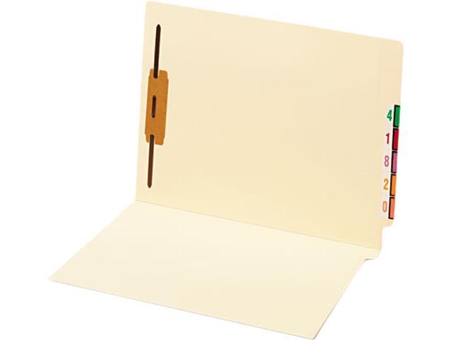 Globe-Weis 44110 Manila End Tab Folder, One Fastener, Straight Tab, Letter, 50/Box