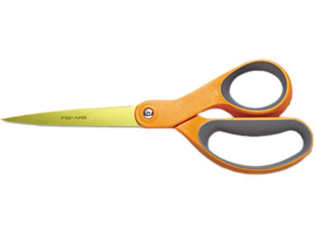Fiskars 01-004244 Classic Stainless Steel Scissors, 8 in. Length, Straight, Orange