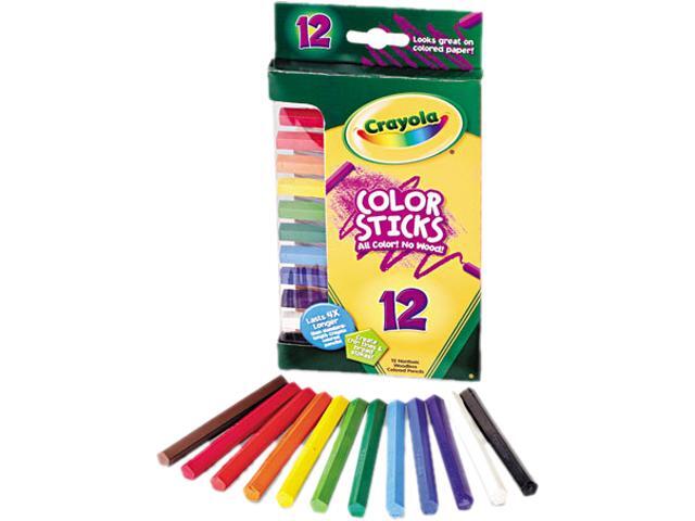 Crayola 68-2312 Woodless Color Pencils, Assorted, 12/Pack