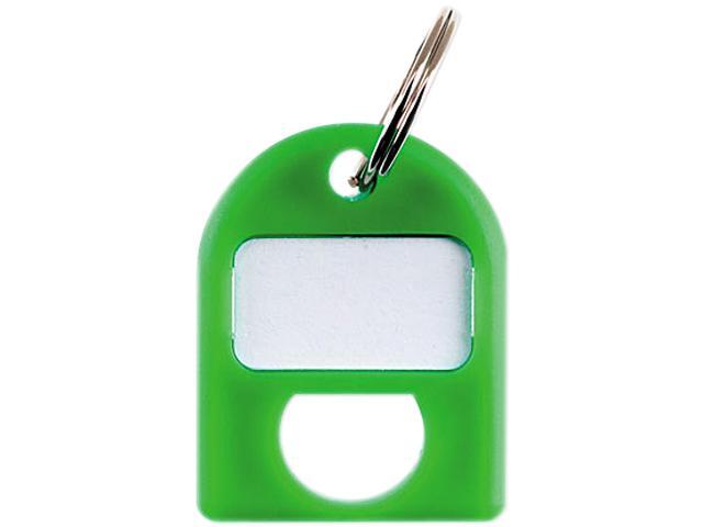 CARL 80088 Replacement Key Tags, 3/4 x 1, Green, 8/Pack