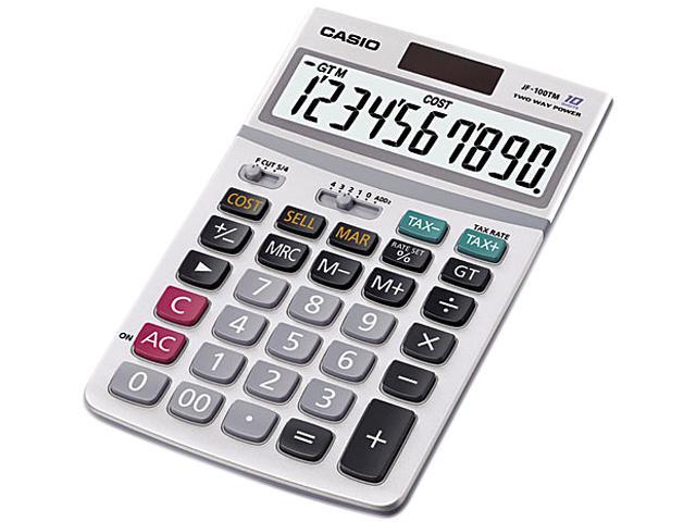 Casio JF-100MS JF100MS Desktop Calculator, 4-1/4w x 6-7/8d