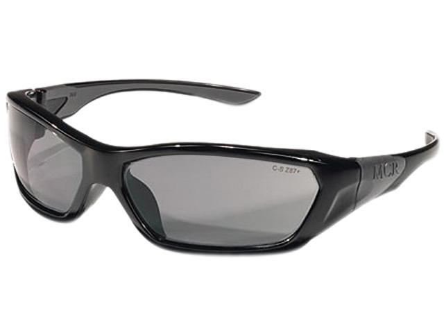 Crews FF122 ForceFlex Safety Glasses, Black Frame, Gray Lens