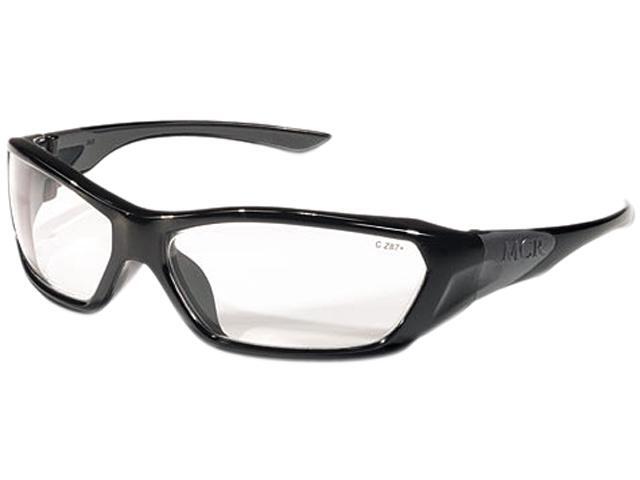 Crews FF120 ForceFlex Safety Glasses, Black Frame, Clear Lens