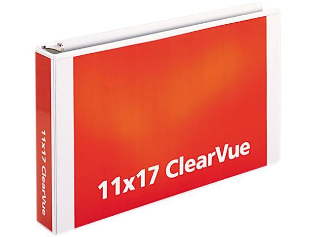 Cardinal 22132 ClearVue Slant-D Ring Binder, 2" Capacity, 11 x 17, White