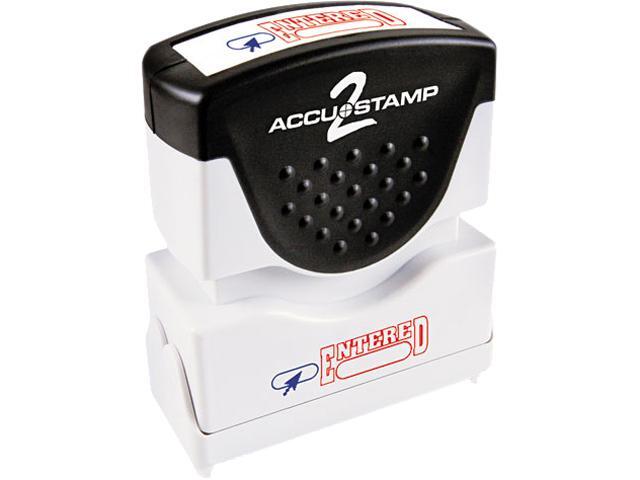 Accustamp2 035544 Accustamp2 Shutter Stamp with Microban, Red/Blue, ENTERED, 1 5/8 x 1/2