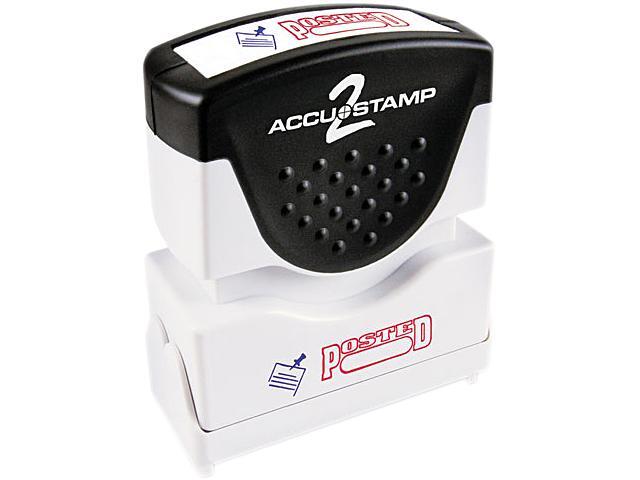 Accustamp2 035521 Accustamp2 Shutter Stamp with Microban, Red/Blue, POSTED, 1 5/8 x 1/2