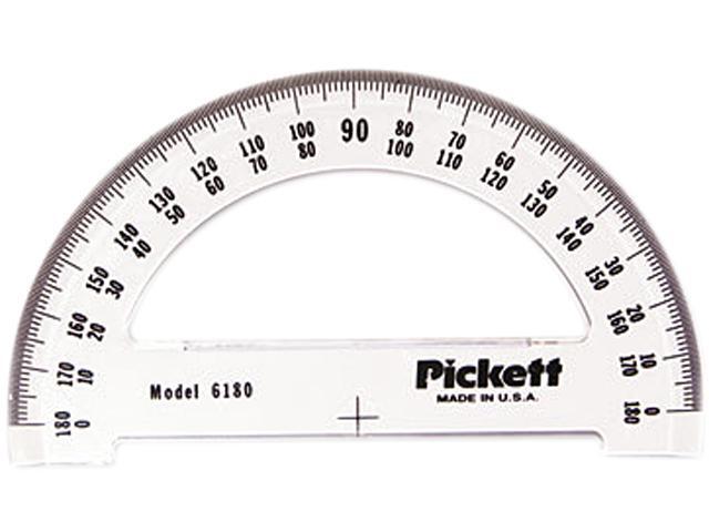 Chartpak 6180 Protractor, Acrylic, 6" Ruler Edge, Transparent Tinted