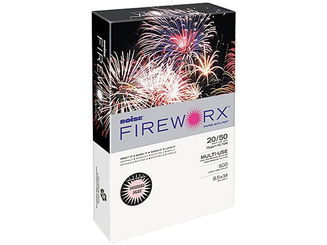 Boise MP2204-PK FIREWORX Colored Paper, 20lb, 8-1/2 x 14, Powder Pink, 500 Sheets/Ream