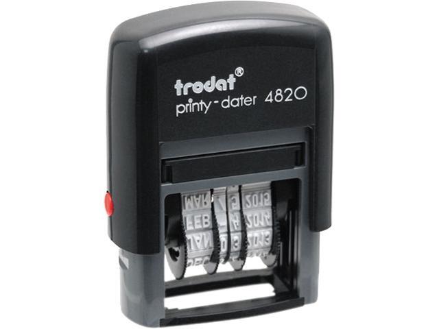 Trodat E4820 Trodat Economy Stamp, Dater, Self-Inking, 1 5/8 x 3/8, Black
