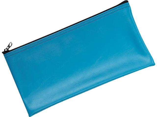 MMF Industries 2340416W38 Leatherette Zippered Wallet, Leather-Like Vinyl, 11w x 6h, Marine Blue