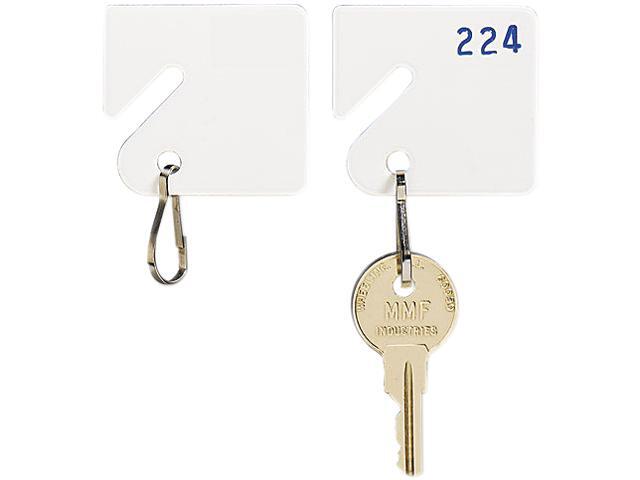 MMF Industries 201300006 Slotted Rack Key Tags, Plastic, 1-1/2 x 1-1/2, White, 20/Pack