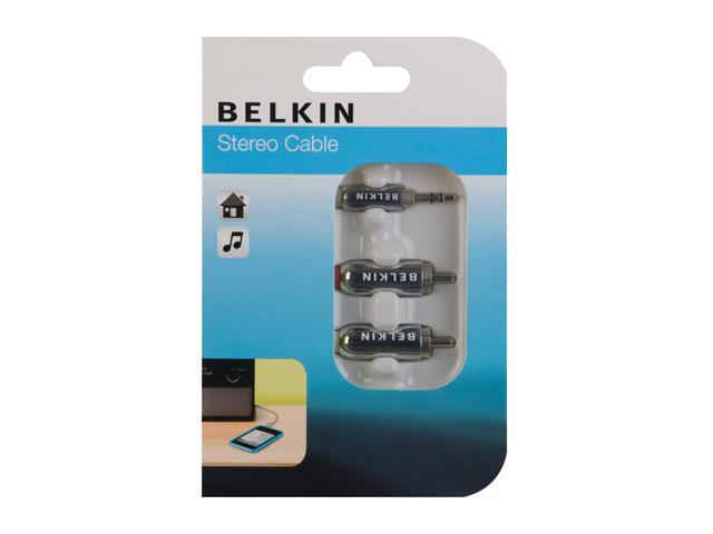 Belkin Adapter Cable for iPhone 3.5mm Plug/2-RCA Plugs                                                     F8Z180tt07GLD-P