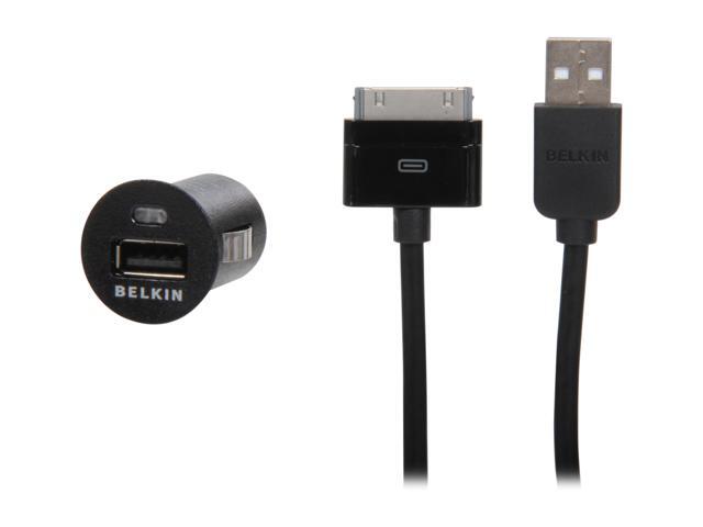 BELKIN F8Z446ttP Micro Auto Charger with Charge/Sync Cable 