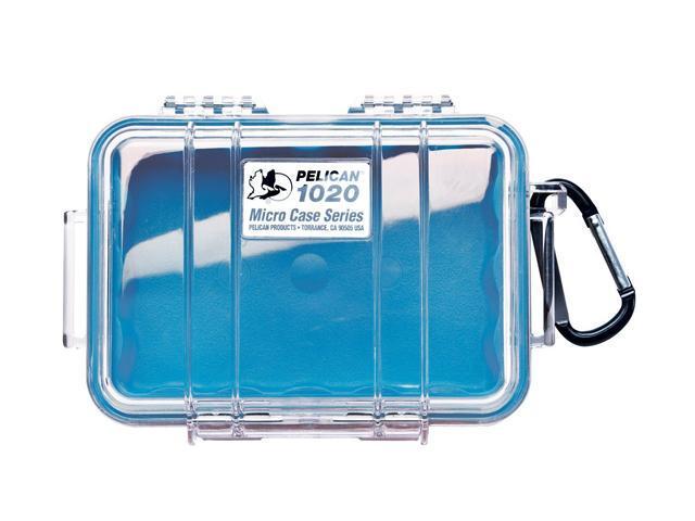 Pelican Micro Case with Clear Lid and Carabineer (Blue) 1020-026-100 