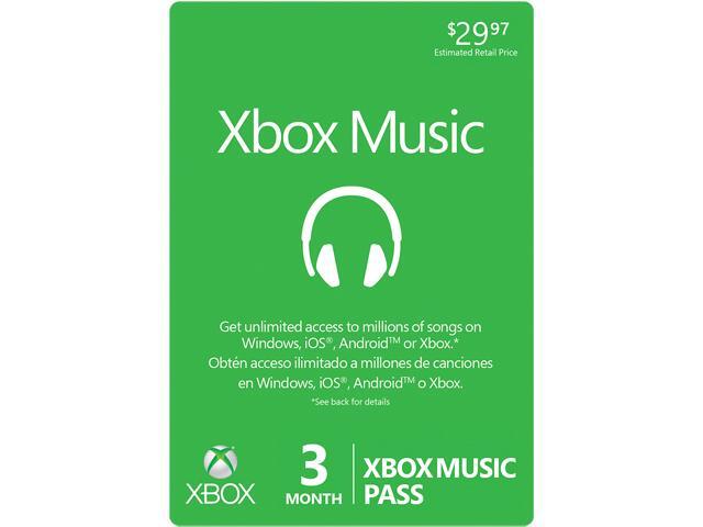 Microsoft 3 Month XBOX Music Pass (Digital Code) 