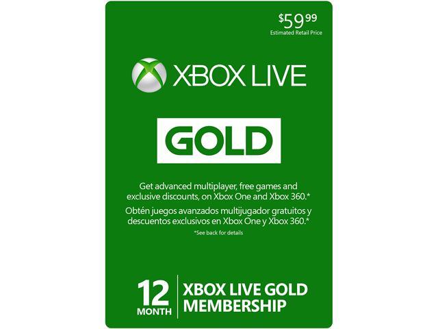 Microsoft Xbox LIVE 12 Month Gold Membership Card - Newegg.com