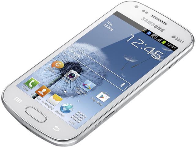 Samsung Galaxy S Duos S7562 4 GB (1.8 GB user available) 3G Unlocked Dual SIM Cell Phone 4.0" 768MB RAM White