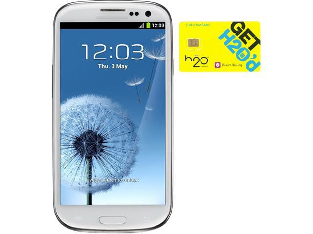 Samsung Galaxy S III I747 White 16GB 4G LTE Android Phone + H2O $30 SIM Card