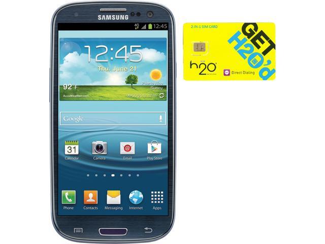 Samsung Galaxy S III I747 Blue 16GB 4G LTE Android Phone + H2O $30 SIM Card