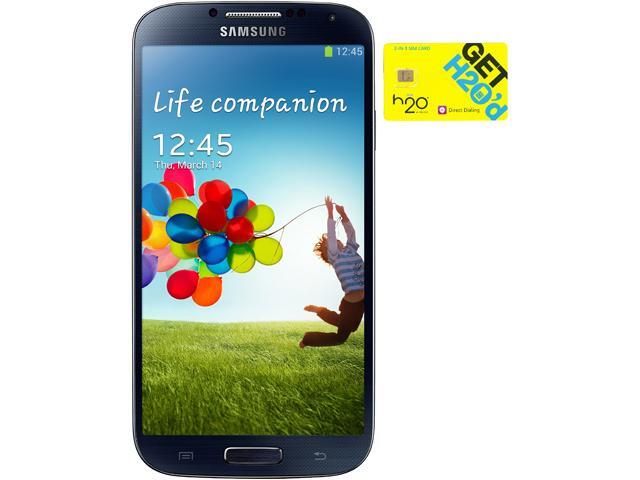 Samsung Galaxy S4 I9500 Black 16GB Android Phone + H2O $50 SIM Card