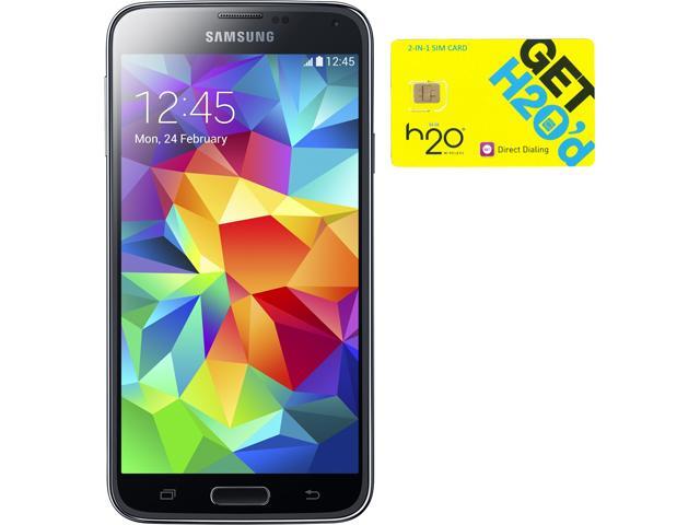 Samsung Galaxy S5 G900H Blue 16GB Android Phone + H2O SIM Card