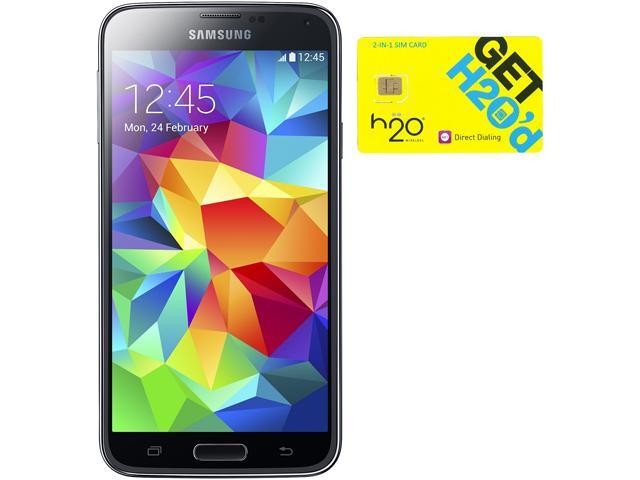 Samsung Galaxy S5 G900H Blue 16GB Android Phone + H2O $50 SIM Card
