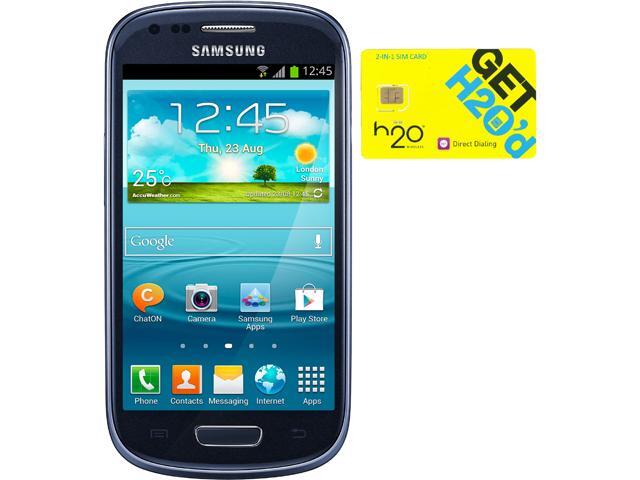 Samsung Galaxy S3 Mini I8200 Blue 8GB Value Edition Phone + H2O SIM Card