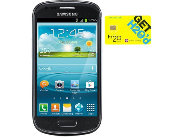 Samsung Galaxy S3 Mini I8200 Black 8GB Value Edition Phone + H2O $30 SIM Card