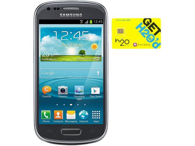 Samsung Galaxy S3 Mini I8200 Gray 8GB Value Edition Phone + H2O $30 SIM Card