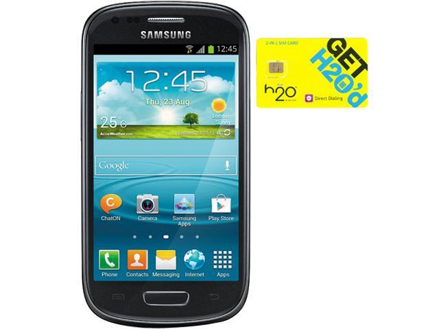 Samsung Galaxy S3 Mini I8200 Black 8GB Value Edition Phone + H2O $40 SIM Card