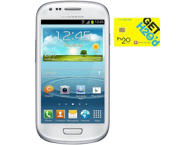 Samsung Galaxy S3 Mini I8200 White 8GB Value Edition Phone + H2O $60 SIM Card