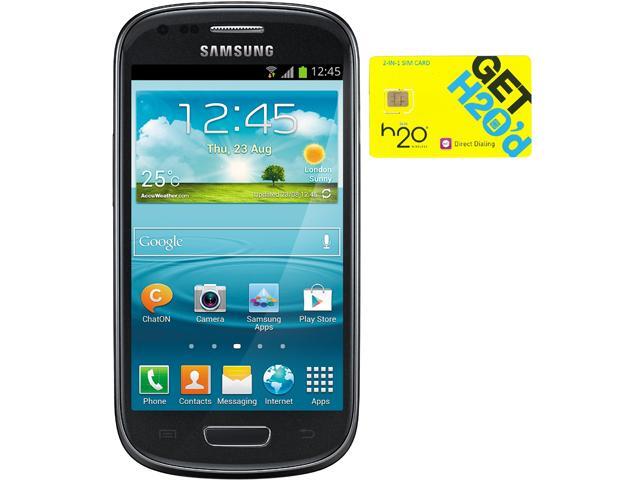 Samsung Galaxy S3 Mini I8200 Black 8GB Value Edition Phone + H2O $60 SIM Card