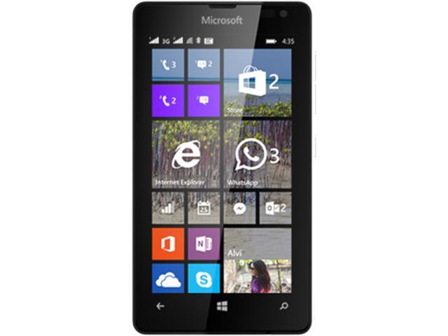 Microsoft Lumia 435 Dual SIM RM-1068 CV LTAU1 White Unlocked Cell Phone