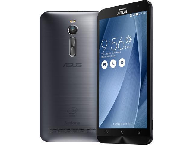 Asus Zenfone 2 Unlocked Smart Phone, 5.5" Silver, 64GB Storage 4GB RAM, US Warranty