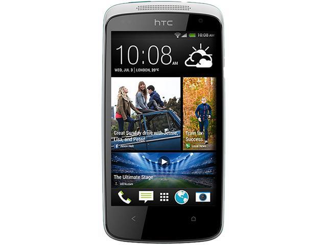 HTC Desire 500 4GB 3G Unlocked GSM Android Cell Phone 4.3" 1GB RAM White/Blue
