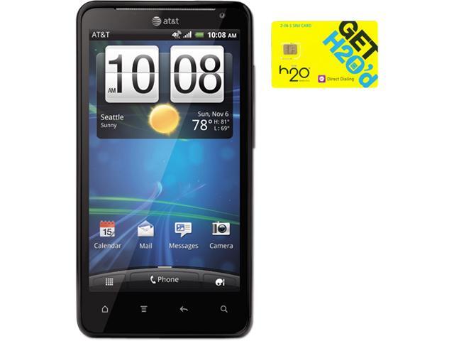 HTC Vivid X710a Black LTE 16GB GSM 4G LTE Android Cell Phone + H2O SIM Card