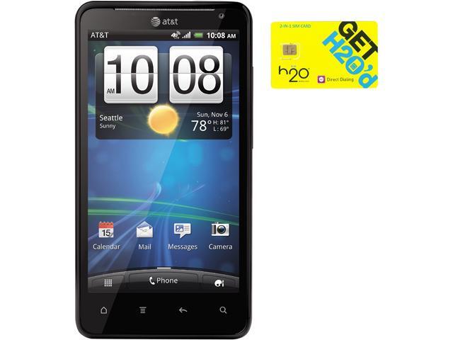 HTC Vivid X710a Black 16GB GSM 4G LTE Android Cell Phone + H2O $60 SIM Card