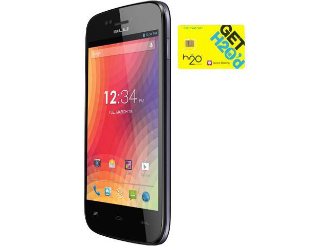Blu Advance 4.0 A270a Black Dual-SIM Android Cell Phone + H2O $40 SIM Card