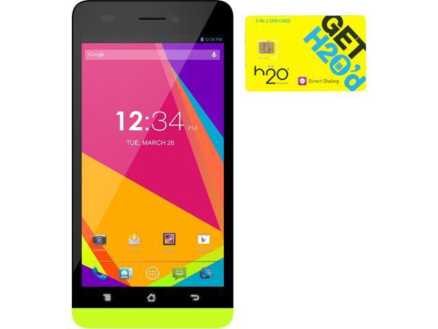 Blu Studio 5.0 LTE Y530Q Yellow LTE 4G LTE Quad-Core Android Phone + H2O SIM Card
