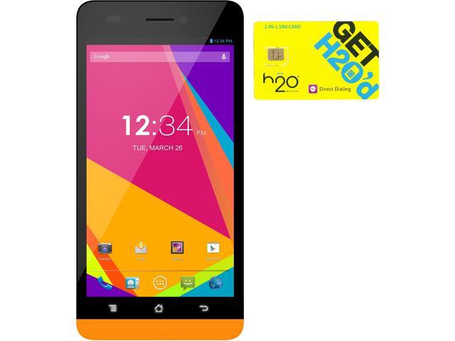 Blu Studio 5.0 LTE Y530Q Orange LTE 4G LTE Quad-Core Android Phone + H2O SIM Card