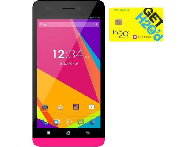 Blu Studio 5.0 LTE Y530Q Pink LTE 4G LTE Quad-Core Android Phone + H2O $30 SIM Card