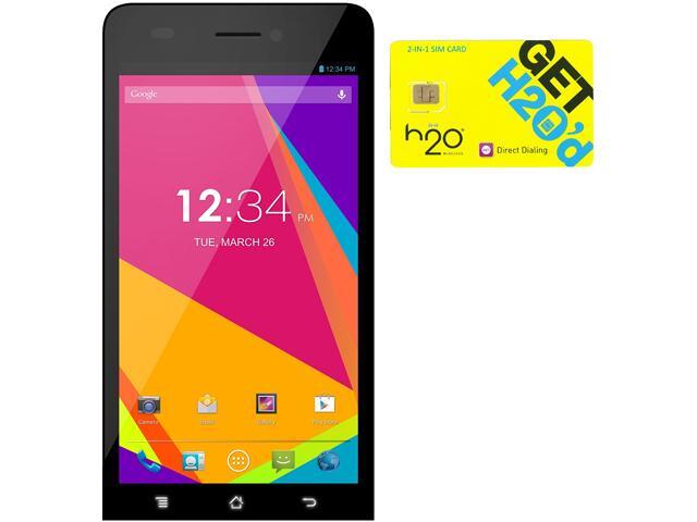 Blu Studio 5.0 LTE Y530Q White LTE 4G LTE Quad-Core Android Phone + H2O $50 SIM Card