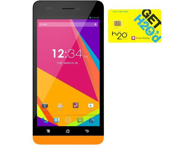 BLU Studio 5.0 LTE Y530Q Orange 4G LTE Quad-Core Android Phone + H2O $60 SIM Card