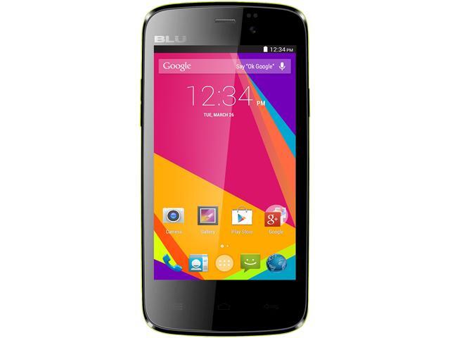Blu Life Play Mini L190u 4GB 3G Unlocked GSM Dual-SIM Android Cell Phone 4.0" 512MB RAM Yellow
